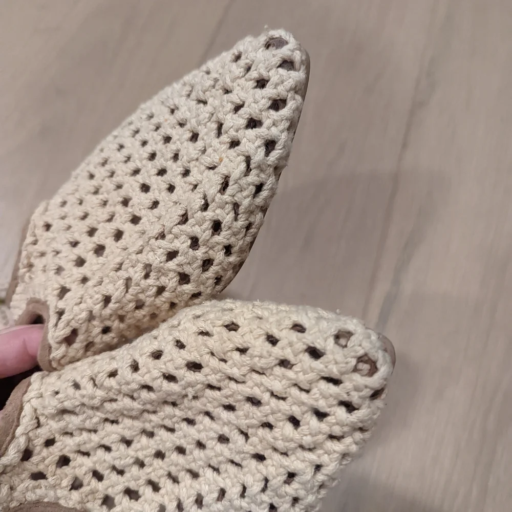Beige Crochet Women's Shoes